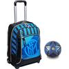 INTER REGALIDEA TROLLEY ZAINO SCUOLA INTER ORIGINALE NUOVA COLLEZIONE NEROAZZURRO calcio tifoso incluso pallone + omaggio portachiave fischietto + penna glitterata + omaggio segnalibro