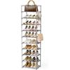 Vicye Scarpiera a 10 Ripiani per 20 Paia di Scarpe, Armadio Slim in Metallo, Scaffale Portascarpe Aperta Alta per Ingresso, Corridoio