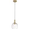 FAN EUROPE Sospensione BRANDY con finiture oro con diffusore singole in vetro soffiato