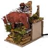 Joy Christmas Pastore per Presepe in Movimento 14 cm x 9 cm con Bue