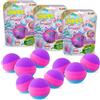 INKEE Pack Colour Rainbow World - confezione da 15 bombe da bagno profumate per bambini con 3 diversi strati colorati (rosa, viola e blu), zucchero filato e aroma di olio di argan