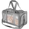 Maxetodo Trasportino per Cani e Gatti, Borsa Trasportino per Animali Domestic da 44*31*6CM, Comodo Viaggio in Aereo o a Spalla,Trasportino Gatto Morbido Portatile e Ripiegabile in Tessuto Resistente