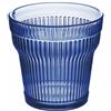 Villa d'Este Home Tivoli Set 6 Bicchiere 300 ml in acrilico, superficie lavorata con righe verticali, viola, Fashion Ocean
