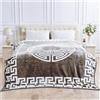 GC GAVENO CAVAILIA Coperta pesante di lusso, 5 kg, in pile Sherpa, reversibile, a 2 strati, per dormire profondamente, per alleviare l'ansia, coperta ponderata in poliestere per adulti (200 x 240 cm), Apollo