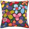 Collection d'Art - Kit per Punto Croce, Motivo: Cuscino, Fiore radura, Multicolore, 40 x 40 cm