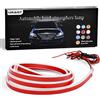 URAQT Luci Diurne Auto, 180cm Luce di Marcia Diurna a LED per Auto, Bianco Striscia Luminosa del Cofano, Impermeabil IP65, 12V LED Striscia per Autos Flessibili, Avvio Dinamico della Scansione con DRL