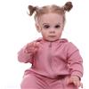 truly soft Reborn Doll 22 Pollici 55 Cm Morbido Silicone Vinile, Bambola Realistica Per Bambine, Vestita Con Tutina Rosa, Con Accessori Bambole Reborn Neonato, Fatto A Mano Reborn Femmina