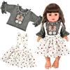 CHONGQILAO Vestiti per Bambole per New Born Baby Doll, Vestiti Bambole Reborn Femmina, Vestiti per Bambola Vestito per Bambole Reborn con Abito Vestito, Set Bambolotti Accessori per Bambole 35-45 cm