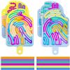 BMSQOFD 2 Pcs Sensory Fidget Board Portable Calming Sensory Board,Contiene 20 Corde in Silicone Sensory Activity Board,Push and Peel Giocattolo Calmante in Silicone per Lenire, Stress, Ansia, Adhd e Autismo