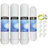 Depuragua - Kit Ricambi Osmosi Inversa | Filtrazione Acqua | Set Completo 4 Filtri | Resistente | Filtri per Depuratore Osmosi Inversa | Compatibili HIdrosalud Hidrobox filettatura