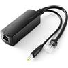 Revotech Splitter PoE attivo 12V/1A Spina DC 5,5 * 2,1mm, Uscita da 48V PoE a DC 12V/1A, 10/100Mbps conforme a IEEE802.3af/at, Adattatore PoE per telecamera IP non PoE (PS5712P)