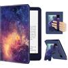 FINTIE Custodia per 7 Kindle Paperwhite (12ª Gen) / Colorsoft - 2024/2025 | Protettiva Supporto Cover con Slot per Schede & Hand Strap per Kindle Paperwhite e Kindle Colorsoft Signature, Galaxy