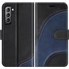 BoxTii Cover per Galaxy S22, Custodia in PU Pelle Portafoglio per Samsung Galaxy S22, Magnetica Cover a Libro con Slot per Schede, Nero