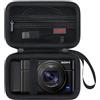 Elonbo Custodia per Fotocamera per Sony RX100 VII/ RX100 VI/ RX100 V/ RX100 IV/ RX100 III Fotocamera Digitale Compatta, Supporto di Archiviazione Della Videocamera in Streaming. Nero