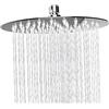 Katezon Soffione Doccia a Pioggia, Katezon Soffione Doccia a Pioggia ad Alta Pressione in Acciaio Inox, Doccia a Cascata per Bagno Montaggio a Parete Universale a Soffitto (20 cm, Cromato)