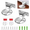 Yuqilin 2 Pezzi Fermaporta Magnetico Autoadesivo con Forte Magnetismo, Ultra Sottile per Pavimento, con Nastro Adesivo e Viti, per Bagno e Camera da Letto (Argento)
