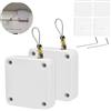 DODUOS Chiudiporta Automatico, 2 Pezzi, Colore Bianco, Senza Foratura, Apriporta Automatico, Per Interni Uffici e Case