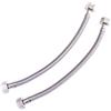 EVG Coppia di connettori per tubi flessibili da 1/2 x 1/2 BSP 600 mm - Tubi flessibili di ricambio fai da te per caldaie, lavandini e lavabi - 304 Tubi flessibili intrecciati in acciaio inox