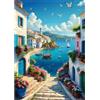 MEIYUDA 5D Diamond Painting Kit Completo Città romantica, Pittura Diamante per Bambini Diamond Painting Mare, Fai-da-te Diamond Painting DIY Strass Ricamo a Punto Croce Decorazione per Casa 30x40cm