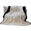Brandsseller Home and Living - Coperta effetto vero pelo, Poliestere, bianco, 150 x 200 cm