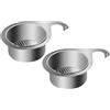 volumoon 2 Pezzi Cestello di Scarico del Cigno, Cestello di Scarico per Lavello, Cestino Filtro in Acciaio Inox, Cestello Scolapiatti da Rubinetto, Cestino Sospeso per Lavello