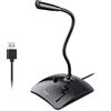 Ko-Star Microfono di registrazione, microfono omnidirezionale a condensatore per computer, PC, podcast, con pulsante mute e indicatore LED, per laptop, Mac, PS4, voce, podcasting, Skype, YouTube,