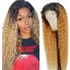 Lakaisa Parrucca Donna Capelli Veri Umani Ricci Kinky Curly Human Hair Wig Pre Plucked Natural Hairline 4X4 Lace Frontal Wig Human Hair 180% Density Glueless Wig Blond Color 18 Inch