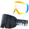 NAKED Optics Le TROOP EVO Maschera da Sci per Uomini e Donne, Snowboard con Lenti Intercambiabili (TROOP EVO Misty incl. Lente per Maltempo)