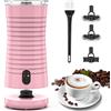 Morpilot Montalatte Elettrico Automatico, Cappuccinatore, Schiumatore Latte 4 in 1, Libera Scelta dello Spessore della Schiuma, Silenzioso e Rivestimento Antiaderante - Rosa