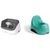 Ingenuity, Rialzo Sedia 11787 per Bambini, 16-36 mesi, Grigio Ardesia & OKBABY Relax Vasino per Bambini con Seduta Ergonomica e Schienale Rialzato, Turchese