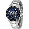 Maserati Orologio Uomo, Cronografo, Analogico, Cinturino in Acciaio, Collezione Competizione - R8873600009