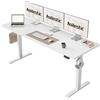 Agilestic Scrivania Regolabile in Altezza, 160 x 60 cm Elettrica scrivania per computer con funzione di memoria, Scrivania da Ufficio e Casa, Bianco