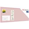 ALLboards Bacheca in sughero rosa 100x40 cm cornice in legno ROSA