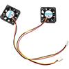 JANZU 2 Pezzi 3 Pin Nero 40 mm Piazza PC Computer Ventola di Raffreddamento DC 12V
