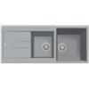 Plados AM11620-41 Lavello 2 Vasche con Gocciolatoio Reversibile Serie Elegance 116-20 finitura 41 ULTRAMETAL ALLUMINIO
