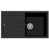 Plados PRONTA CONSEGNA - SPEDIZIONE IMMEDIATA Plados AM8610-70 Lavello 1 Vasca con Gocciolatoio Reversibile Serie Elegance 86-10 finitura 70 ULTRAGRANIT BLACK MATT