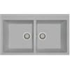 Plados PRONTA CONSEGNA - SPEDIZIONE IMMEDIATA Plados AM8620-41 Lavello 2 Vasche Serie Elegance 86-20 finitura 41 ULTRAMETAL ALLUMINIO