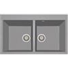 Plados AM8620-42 Lavello 2 Vasche Serie Elegance 86-20 finitura 42 ULTRAMETAL TITANIO