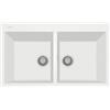 Plados AM8620-N1 Lavello 2 Vasche Serie Elegance 86-20 finitura N1 PURE WHITE