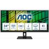 Aoc 86,4cm/34 (3440x1440) AOC U34E2M Wide Quad HD 100Hz DP 2xHDMI 4 ms Black