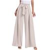 Generico Pantaloni in Cotone Lino Donna 3/4 Larghi Pinocchietto Pantaloni Tattici Navy Pantaloni Donna Estivi con Elastico in Vita Pantaloni Vita Bassa Donna Cargo Pantaloni Morbidi Donna Lino