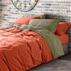 Lisola Set Copripiumino Matrimoniale in Cotone e Lino, effetto Stonewashed Tinto in Capo, Sacco Copripiumino 255x250cm, Lenzuolo da Sotto 180x200x30cm, 2 Federe 50x80cm. Modello: Loira