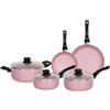 VELKER - Batteria da Cucina a induzione 8 Pezzi - Kit pentole a induzione con Rivestimento Antiaderente Adatto a Tutti i Piani Cottura. Set pentole Cucina