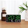 babominimer Orologio da parete digitale a LED con ampio display sveglia Adatto per soggiorno decorazione ufficio (senza batteria) (A)
