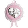 VALENTI & CO. Medaglione Musicale Capoculla Con Angeli In Argento Perfetto Come Idea Regalo Nascita O Regalo Battesimo Da Appendere Alla Culla, Al Passeggino O In Cameretta Del Neonato, Rosa, One size