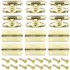 VGOL 36 Pezzi Cerniere E Cerniere Per Scatole Con Viti Cerniere Piccole Antiche Cerniere Per Porte Vintage Accessori Per Scatola Di Legno Portagioie Armadietto Oro