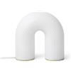 Ferm Living - Lampada da tavolo Vuelta - Bianco - Vetro opalescente striato - Designer Trine Andersen