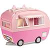 Na! Na! Na! Surprise Na Na Na Surprise Camper Kitty-Cat - Camper Rosa con Orecchie e Coda di Gatto - 7 Aree di Giochi tra Cui Cucina Completa, Amaca e Accessori, macchinina per Bambole e Altro