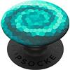 Stained Glass Abstract Art Arte astratta in vetro colorato verde e verde acqua PopSockets PopGrip Intercambiabile