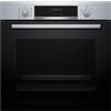Bosch Forno Elettrico da Incasso Ventilato Multifunzione con Grill Pirolitico 71 Litri 60 cm Classe A+ colore Nero e Acciaio Inox - HBA574BS3 Serie 4